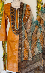 Pakistani designer salwar Kameez, Pakistani semi formal lawn dress