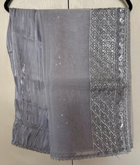 Pakistani Designer Crush Lava Silk Suit, Embroidered Neckline, Organza Dupatta, party wear dress