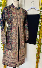 Kashmiri kani coat set, Kashmiri jacket set