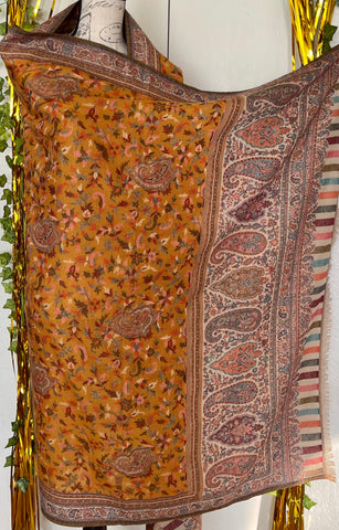 Pure wool Kashmiri kani shawl, wrap , scarf