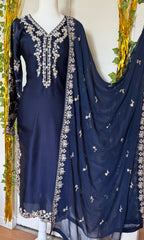 Agha noor inspired Pakistani silk ready to wear party wear dress