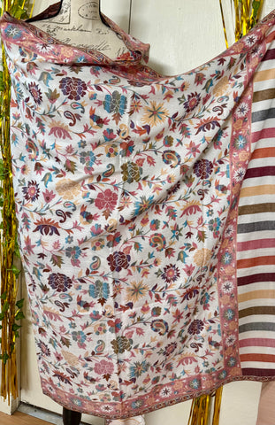 Kashmiri pashmina kani shawl, wrap, scarf