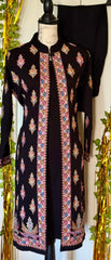 Kashmiri Embroidered Woolen Long Coat Set