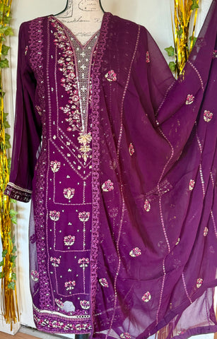 Agha noor inspired salwar Kameez party wear dress, Pakistani designer salwar Kameez party wear