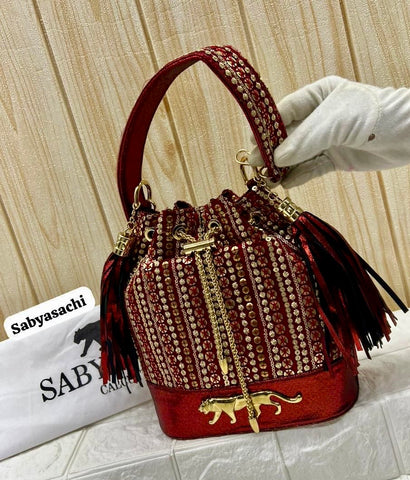 Sabyasachi inspired clutch purse,potli bag, wedding evening purse potli bag