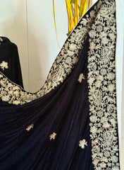 Pakistani velvet shawl, wrap, scarf, velvet embroidered shawl