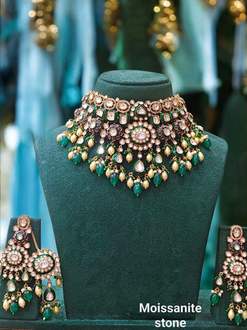 Indian semi bridal necklace set, jewelry set