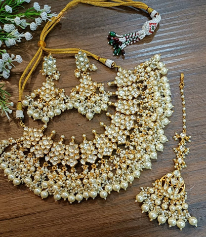Indian kundan choker set, necklace set