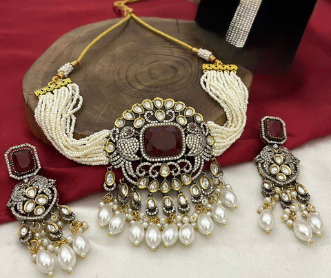 Kundan choker set, necklace set