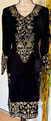 Pakistani velvet salwar kameez party wear dress, velvet dress