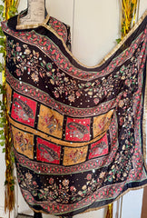 Pakistani wedding mirror dupatta, wrap, scarf, Pakistani silk dupatta, Pakistani mirror dupatta
