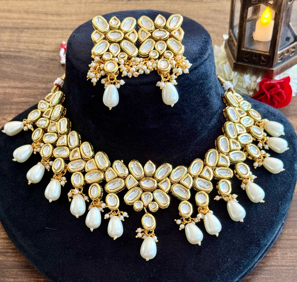 Indian Kundan necklace set, jewelry set, kundan jewelry set