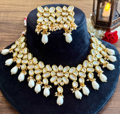 Indian Kundan necklace set, jewelry set, kundan jewelry set