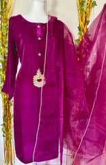 Pakistani velvet salwar Kameez party wear dress