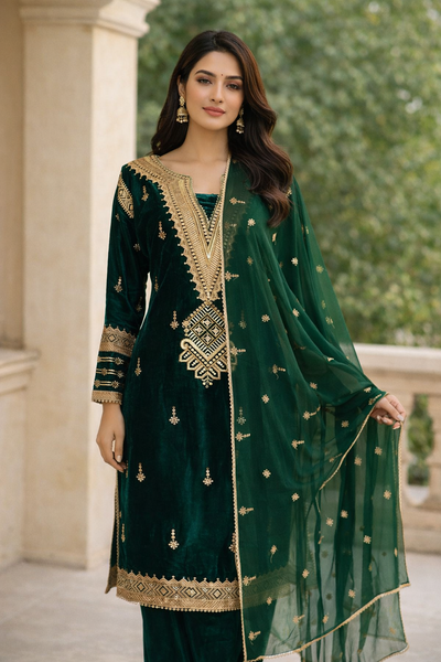 Pakistani velvet salwar Kameez ready to wear party wear, velvet salwar Kameez