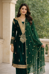 Pakistani velvet salwar Kameez ready to wear party wear, velvet salwar Kameez
