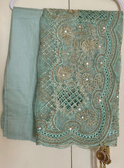 Pakistani designer salwar Kameez , Pakistani semi formal lawn jacquard ready to wear dress