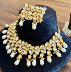 Indian Kundan necklace set, jewelry set, kundan jewelry set