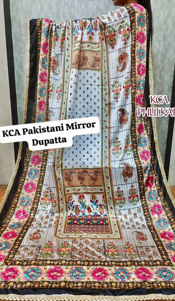 Pakistani mirror dupatta, wrap, scarf, Pakistani wedding dupatta, silk dupatta