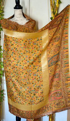 Kashmiri kani shawl, wrap, scarf