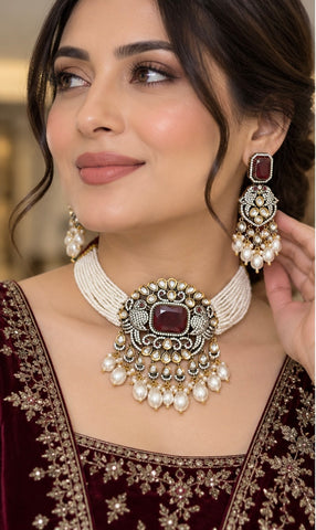 Kundan choker set, necklace set