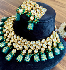 Kundan necklace set, Indian Kundan necklace set, Kundan jewelry