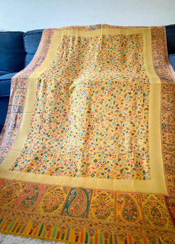 Kashmiri kani shawl, wrap, scarf