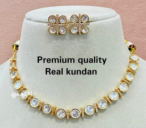 Indian kundan necklace set, Real Kundan necklace set