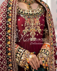 Pakistani designer long party wear maxi dress
