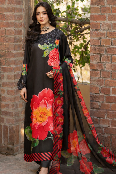 Printed shamoz silk kaftan 3pcs set ,Pakistani semi formal kaftan dress
