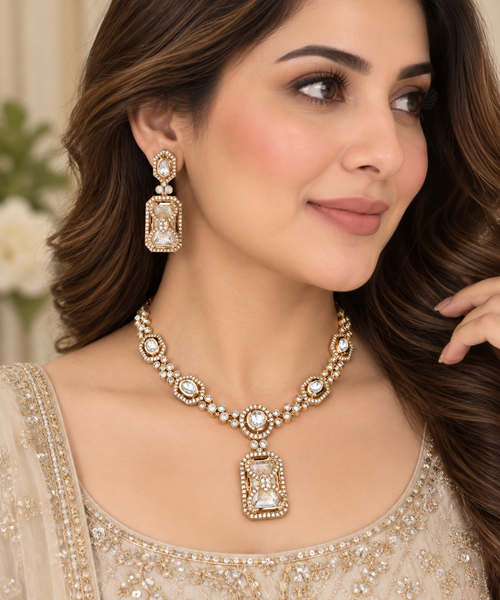 Kundan necklace set, premium quality Kundan necklace set, Kundan jewelry