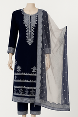 Pakistani designer salwar Kameez velvet dress, party wear velvet dress