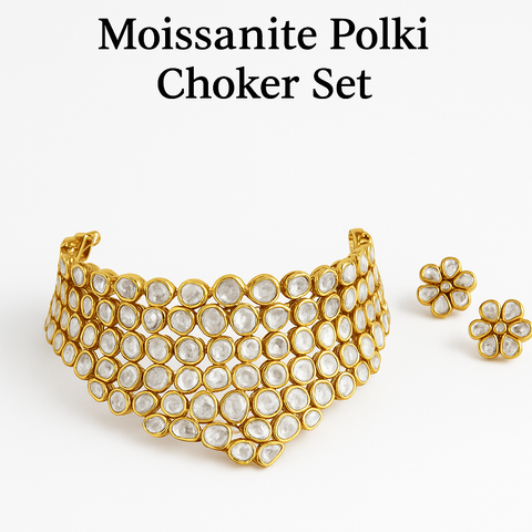 Premium quality choker set, Polki choker set,